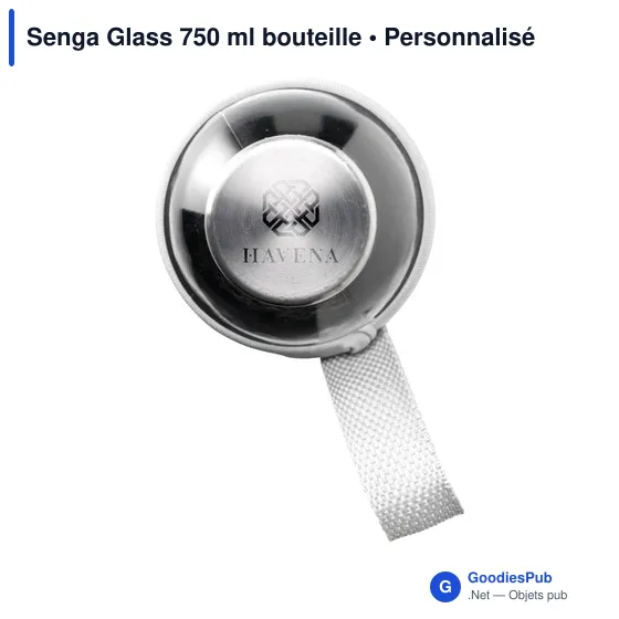 Bouteille en verre personnalisable Senga Glass 750 ml avec logo - Image 5