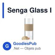 Bouteille en verre personnalisable Senga Glass Bamboo 500 ml avec logo - Miniature 1