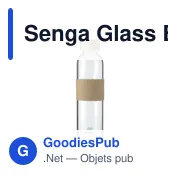 Bouteille en verre personnalisable Senga Glass Bamboo 500 ml avec logo - Miniature 5