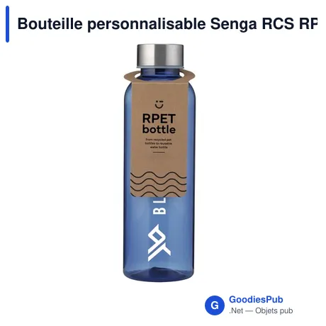 Bouteille personnalisable Senga RCS RPET 500 ml avec logo
