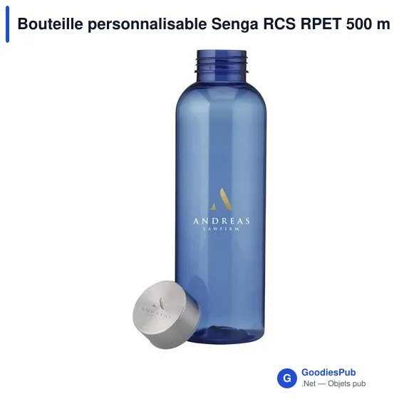 Bouteille personnalisable Senga RCS RPET 500 ml avec logo - Image 2