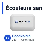 Écouteurs sans fil personnalisables Sensi TWS avec logo - Miniature 12