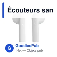 Écouteurs sans fil personnalisables Sensi TWS avec logo - Miniature 3