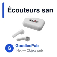 Écouteurs sans fil personnalisables Sensi TWS avec logo - Miniature 4