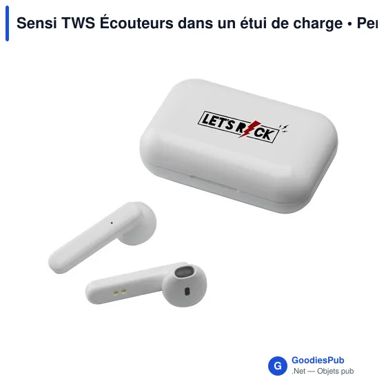 Écouteurs sans fil personnalisables Sensi TWS avec logo - Image 4