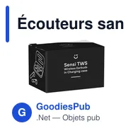 Écouteurs sans fil personnalisables Sensi TWS avec logo - Miniature 6