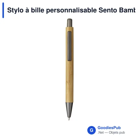 Stylo à bille personnalisable Sento Bamboo avec logo