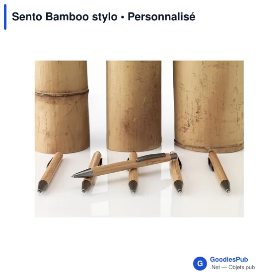 Stylo à bille personnalisable Sento Bamboo avec logo - Image 3