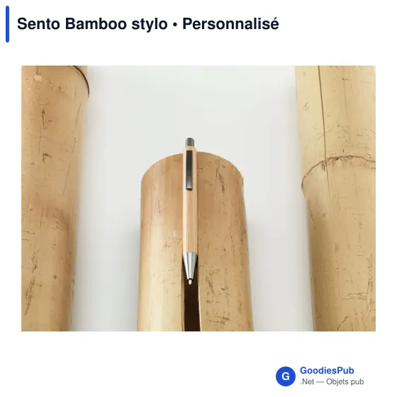Stylo à bille personnalisable Sento Bamboo avec logo - Image 4