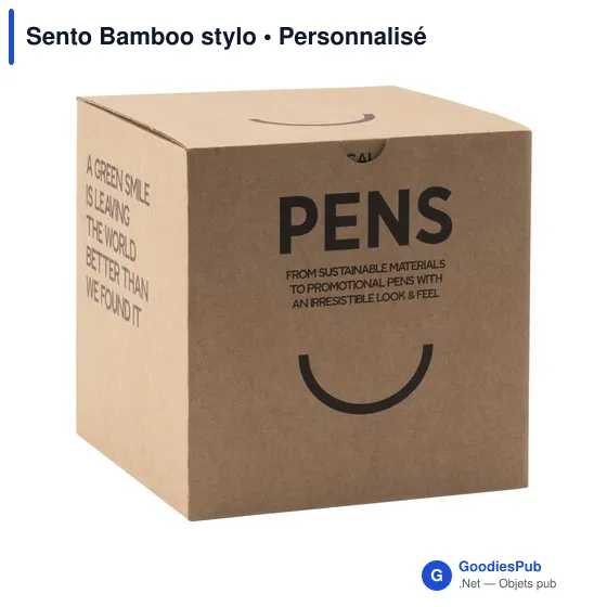 Stylo à bille personnalisable Sento Bamboo avec logo - Image 5