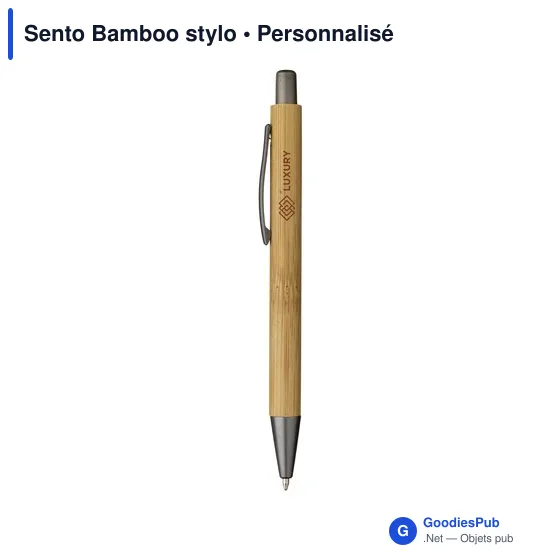 Stylo à bille personnalisable Sento Bamboo avec logo - Image 6