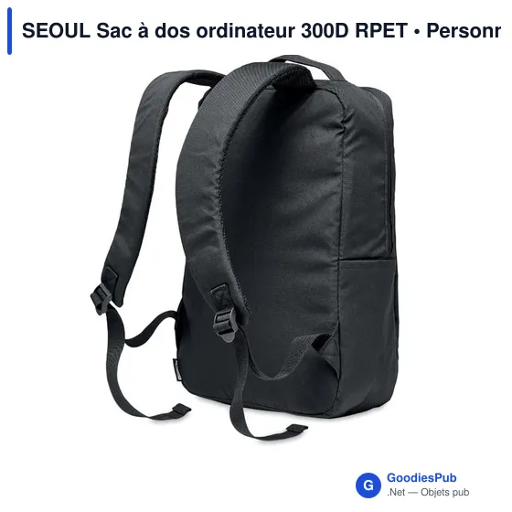 SEOUL Sac à dos ordinateur 300D RPET - Image 3