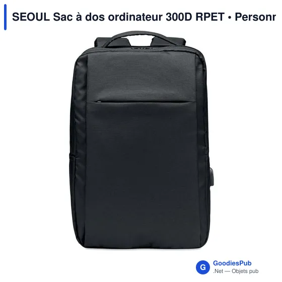 SEOUL Sac à dos ordinateur 300D RPET - Image 4