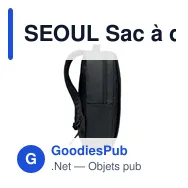 SEOUL Sac à dos ordinateur 300D RPET - Miniature 5