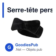 Serre-tête personnalisable Brener avec logo - Accessoire mode - Miniature 1