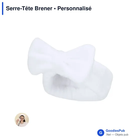 Serre-tête personnalisable Brener avec logo - Accessoire mode - Image 2