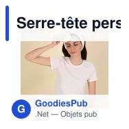 Serre-tête personnalisable Brener avec logo - Accessoire mode - Miniature 5
