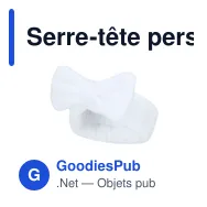 Serre-tête personnalisable Brener avec logo - Accessoire mode - Miniature 6