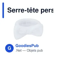 Serre-tête personnalisable Brener avec logo - Accessoire mode - Miniature 9