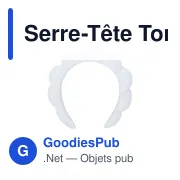 Serre-tête personnalisable Tonsil avec logo pour un confort optimal - Miniature 1