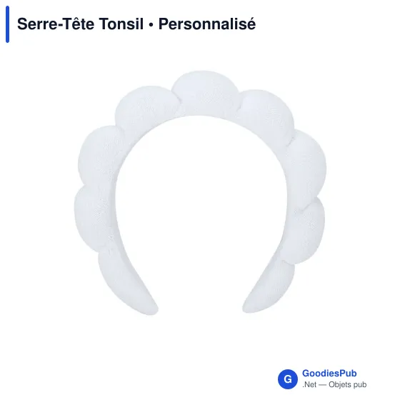 Serre-tête personnalisable Tonsil avec logo pour un confort optimal - Image 1