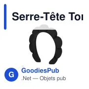 Serre-tête personnalisable Tonsil avec logo pour un confort optimal - Miniature 2