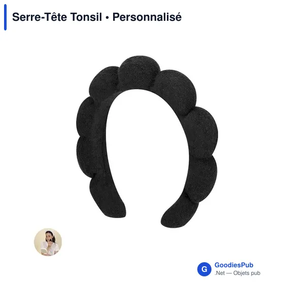 Serre-tête personnalisable Tonsil avec logo pour un confort optimal - Image 2