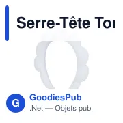 Serre-tête personnalisable Tonsil avec logo pour un confort optimal - Miniature 3