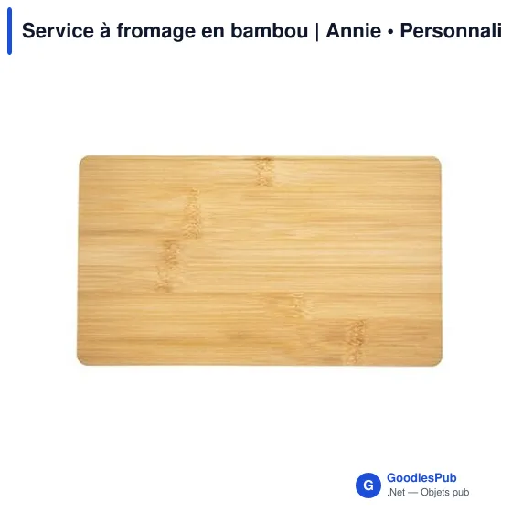 Service à fromage personnalisable en bambou avec logo - Annie - Image 6