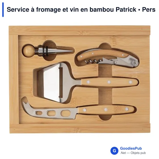 Service à fromage et vin personnalisable avec logo - Patrick - Image 2