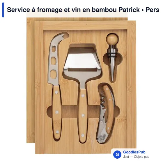 Service à fromage et vin personnalisable avec logo - Patrick - Image 4