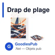 Drap de plage personnalisable séchage rapide 100 x 180 cm avec logo - Quick Dry - Miniature 1