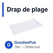 Drap de plage personnalisable séchage rapide 100 x 180 cm avec logo - Quick Dry - Miniature 2