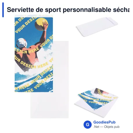 Serviette de sport personnalisable séchage rapide 70 x 140 cm avec logo - Quick Dry