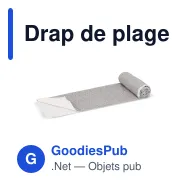 Drap de plage séchage rapide personnalisable R-PET avec logo - 100 x 180 cm - Miniature 2
