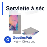Serviette à séchage rapide personnalisable en R-PET avec logo - 30 x 80 cm - Miniature 1