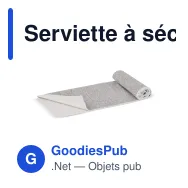 Serviette à séchage rapide personnalisable en R-PET avec logo - 30 x 80 cm - Miniature 2