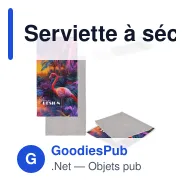 Serviette à séchage rapide personnalisable en R-PET avec logo - 50 x 100 cm - Miniature 1