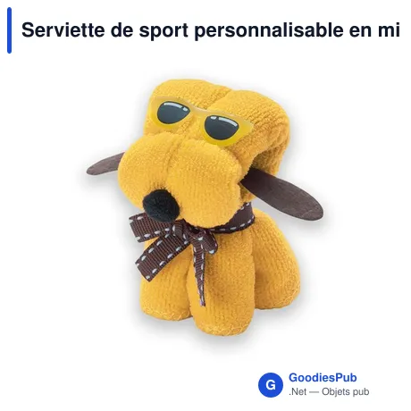 Serviette de sport personnalisable en microfibre avec logo - Rustuff