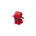 Variante rouge - Serviette de sport personnalisable en microfibre avec logo - Rustuff