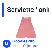 Serviette personnalisable enfant avec logo - Simon - Miniature 1