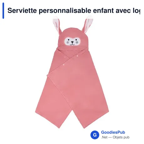 Serviette personnalisable enfant avec logo - Simon
