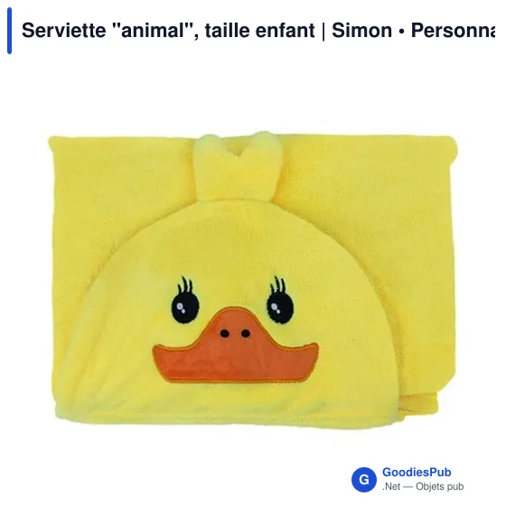 Serviette personnalisable enfant avec logo - Simon - Image 11