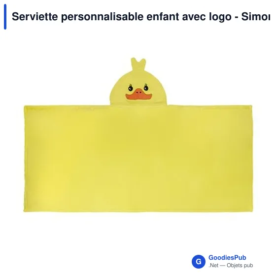 Serviette personnalisable enfant avec logo - Simon - Image 12