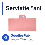 Serviette personnalisable enfant avec logo - Simon - Miniature 3