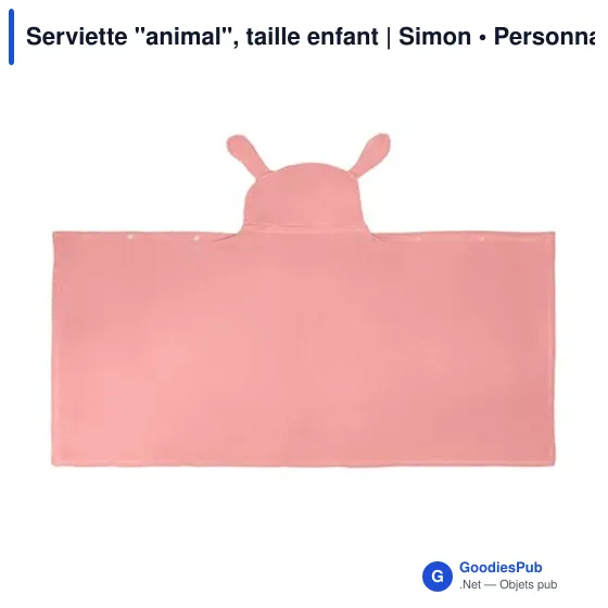Serviette personnalisable enfant avec logo - Simon - Image 4