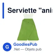Serviette personnalisable enfant avec logo - Simon - Miniature 5