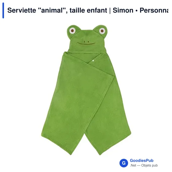 Serviette personnalisable enfant avec logo - Simon - Image 5
