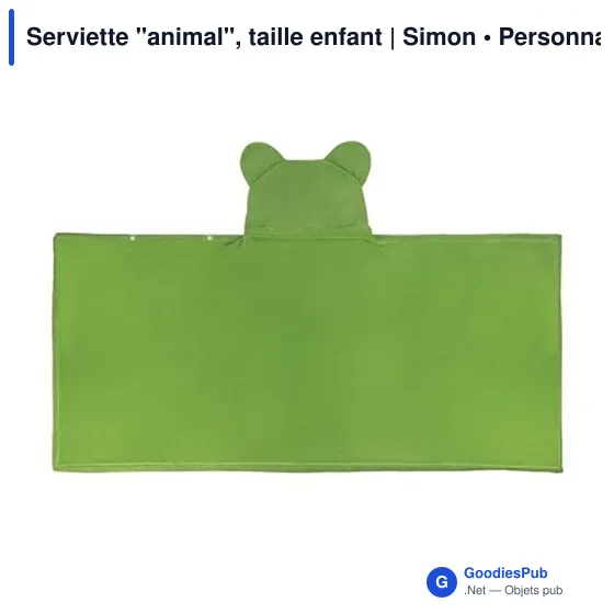 Serviette personnalisable enfant avec logo - Simon - Image 8