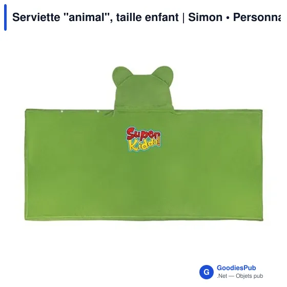Serviette personnalisable enfant avec logo - Simon - Image 9